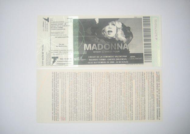 VENDO ENTRADA GENERAL MADONNA CHESTE