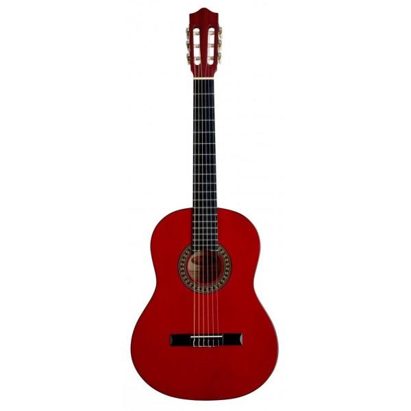 Guitarra clasica roja nueva