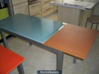 Mesa cocina, vidrio templado extensible en acabado madera - mejor precio | unprecio.es