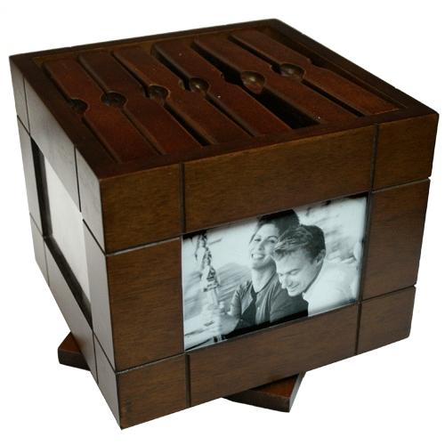 Portafotos - caja de madera maciza (nuevo a estrenar)