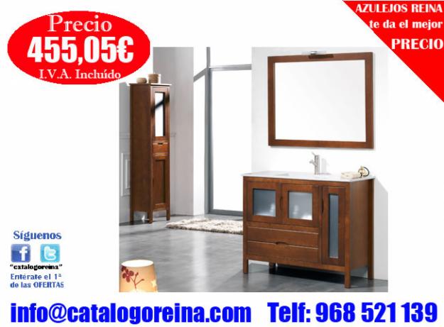 Mueble de bano BRUJAS 100 Nogal