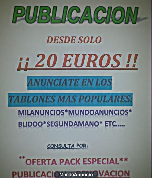 PUBLICACION_RENOVACION ANUNCIOS. 20 EUROS