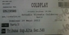 VENDO 2 ENTRADAS COLDPLAY MAYO 2012 EN MADRID - mejor precio | unprecio.es