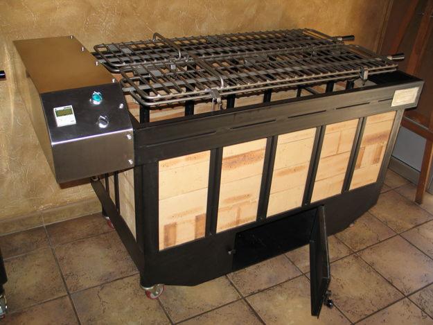 Asador automático de pollos enteros