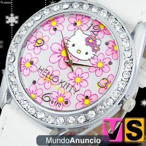 reloj rosa flores sakura HELLO KITTY NUEVO