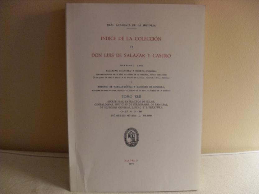 Índice de la Colección de Don Luis de Salazar y Castro