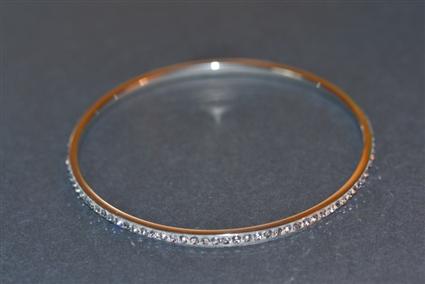 Pulsera blanca con brillantes