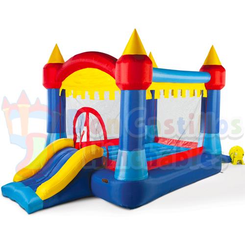 Mini Castillo Hinchable Bounce 2 juegos en 1 con turbina y red de seguridad