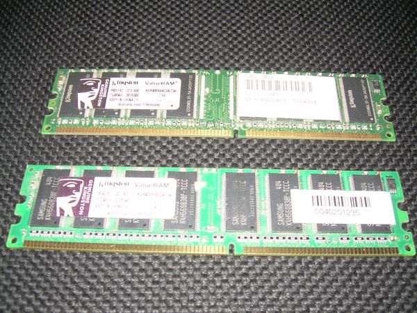 2 Memorias DDR400 de 256MB Kingston