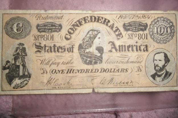 Billete de cien dolares de 1864