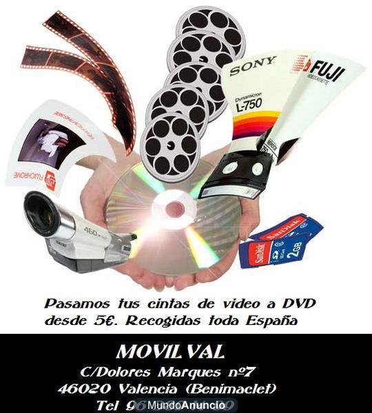 Valencia pasamos tus cintas de video a DVD desde 5€