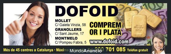 DOFOID MONTMELÓ COMPRO ORO Y PLATA. JOYAS DEL CAJÓN =DINERO EXTRA!