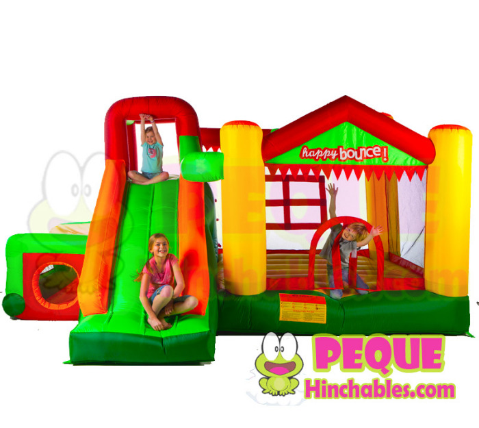 Castillo Hinchable Gran Palace 18m2 con inflador y red de seguridad incluida