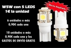 Bombillas led t10 w5w c5w luz blanca - mejor precio | unprecio.es