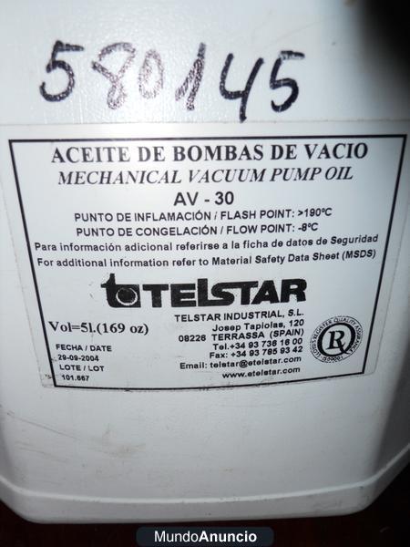 Se vende Aceite para Bombas de Vacio de 5l marca TELSTAR (la mejor) nuevas