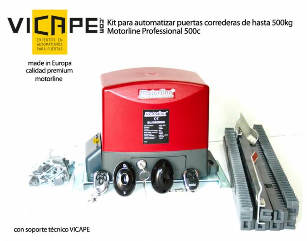 Kit Motor para puertas correderas de hasta 500kg - MOTORLINE 500c