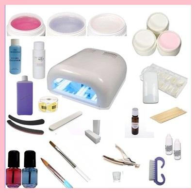 KIT DE UÑAS COMPLETO DE GEL, ACRÍLICO, LAMPARA Y TORNO