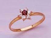 Anillo granate y oro Cristian Lay Gina