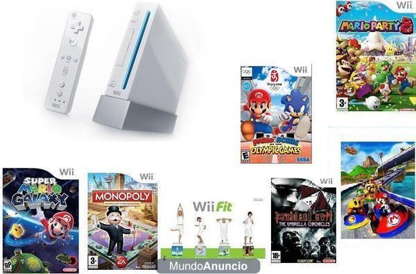 Consola Wii Nueva Precintada+Chip+Tabla Wiifit+Extras(empresa)