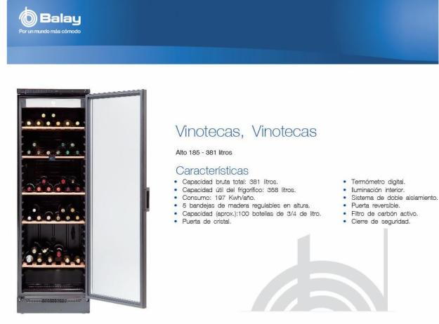 VINOTECA BALAY 3FW1832A. ALTO 185 - 381 LITROS