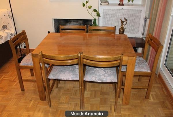 Mesa de comedor con 6 sillas y mesa baja