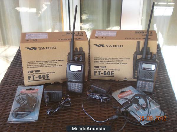 Se venden 2 emisoras portatiles Yaesu FT-60E