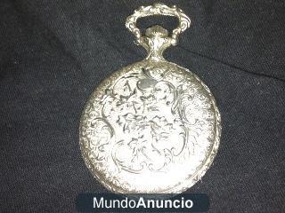 reloj de bolsillo saboneta plata de ley