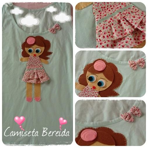 camisetas con muñeca de fieltro