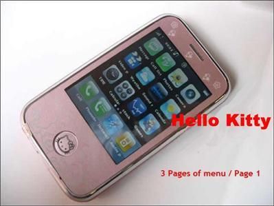 movil tactil mini iphone hello kitty