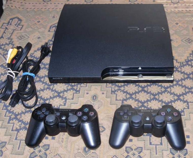 Ps3 320gb slim + 5 mandos + 5 juegos