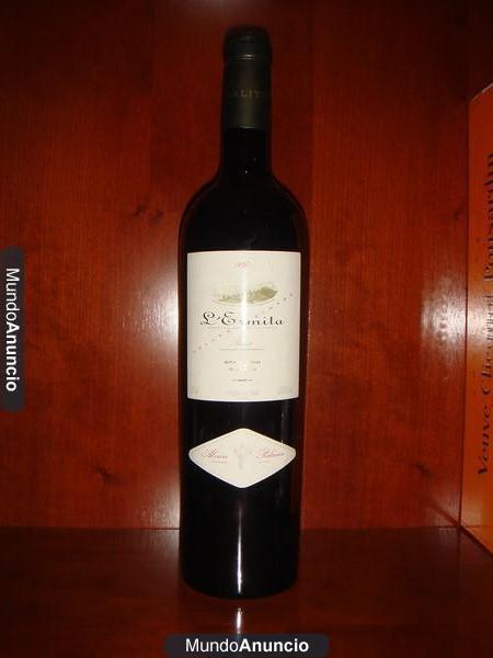 VENDO BOTELLA DE VINO TINTO L\'ERMITA DE ALVARO PALACIOS AÑO 1997.