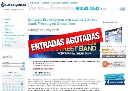 entradas concierto Bruce monte do gozo