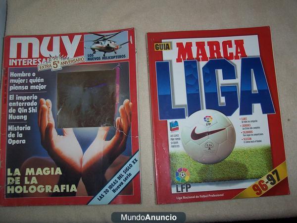 Revistas Muy Interesante años 80 y Guias Marca LFP 97-01