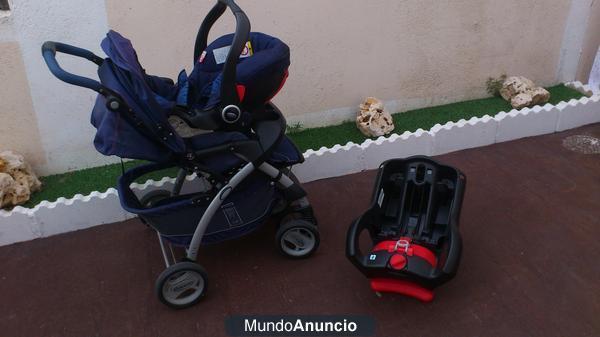 vendo carrito + silla/maxicosi grupo cero con adaptador para automovil