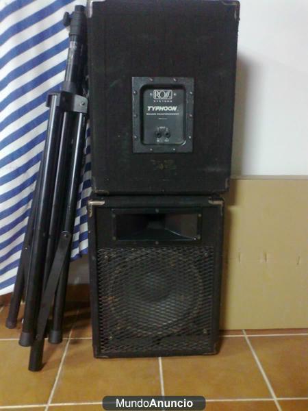 EQUIPO DE SONIDO (ALTAVOCES+ETAPA+SOPORTES+CABLES)