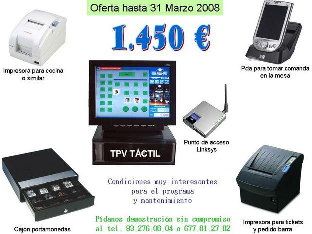 Tpv tactil nuevo con comanda pda