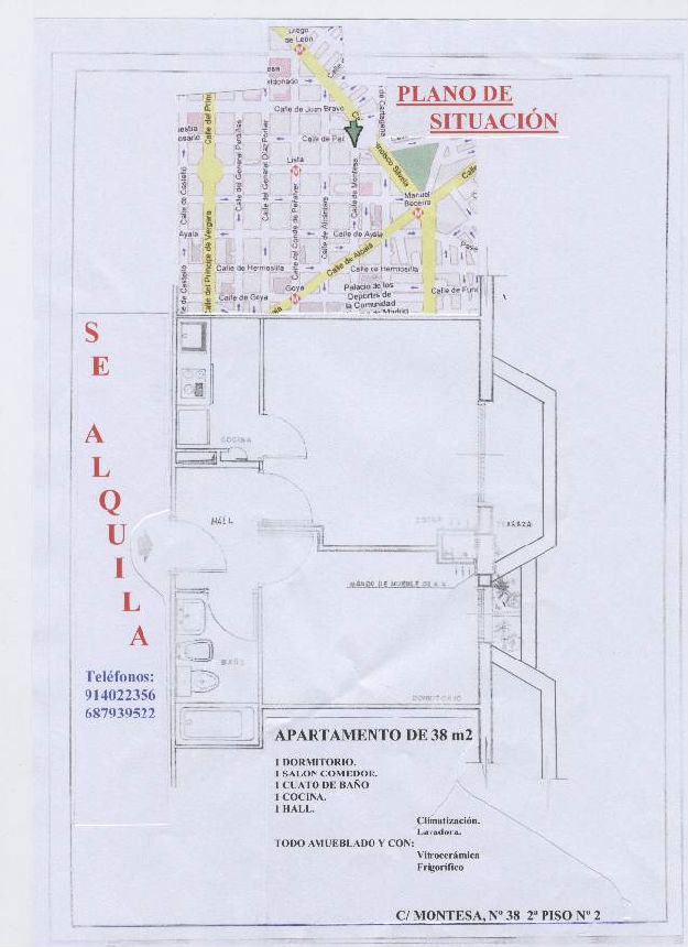 Departamento amueblado en barriio de salamanca