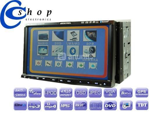 Doble Din Gps Y Tdt Integrado 7 Tft Sd Bluetooth Dvd Tv Usb Nuevo