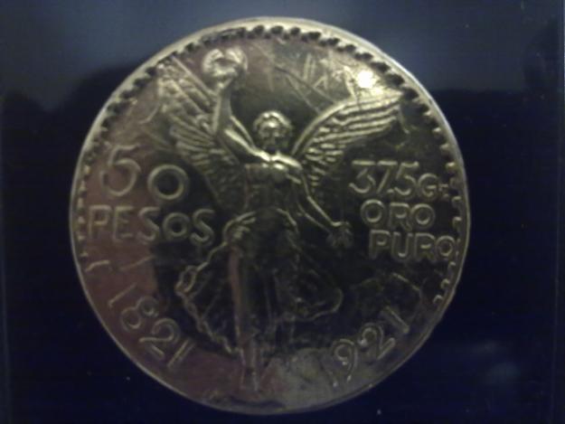 Vendo moneda de 50 pesos de oro puro mexicana (1821-1921)
