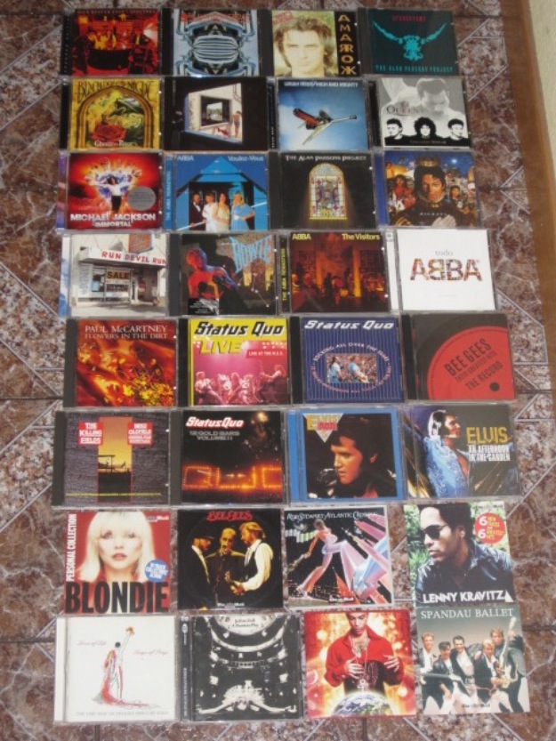 lote de 32 cd rock-queen,mike oldfield,uriah heep mccartney abba lenny kravitz