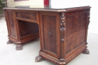 mesa de escritorio siglo XIX estilo ingles tallado nogal - mejor precio | unprecio.es