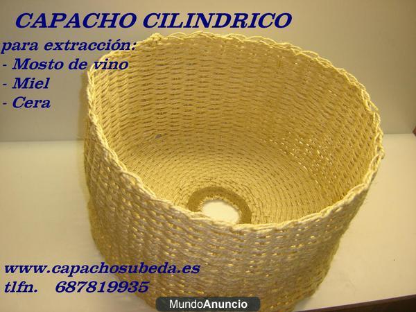 CAPACHO CILÍNDRICO PARA PRENSAS  DE VINO, CERA O MIEL