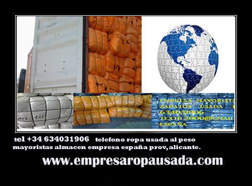 Empresa de exportacion importacion de ropa usada -segunda mano- Vendemos por contenedores