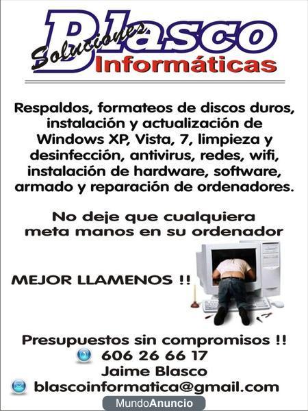 REPARACION ORDENADORES ZONA SURESTE