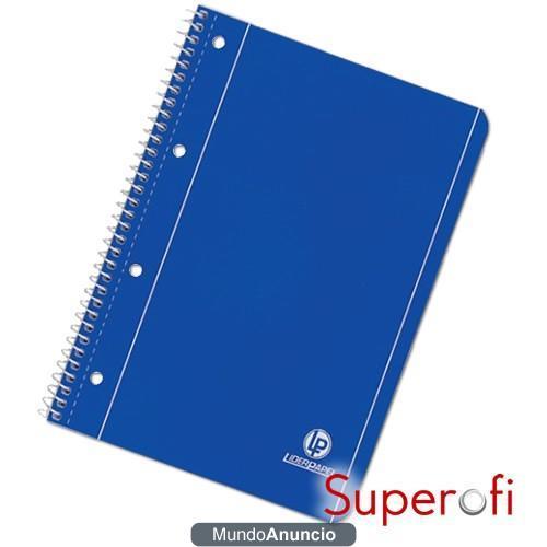 Pack de 5 Cuadernos Azul Microperforado Liso A4