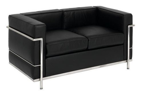 10. SOFA LECOR P-AI, 2 PLAZAS, PIEL NEGRA O BLANCA