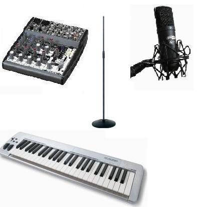 mesa mezcla microfono condenser teclado midi