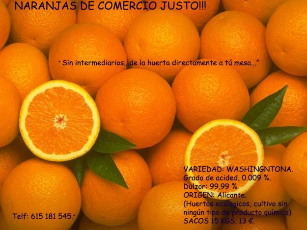 Se venden naranjas directamente del huerto