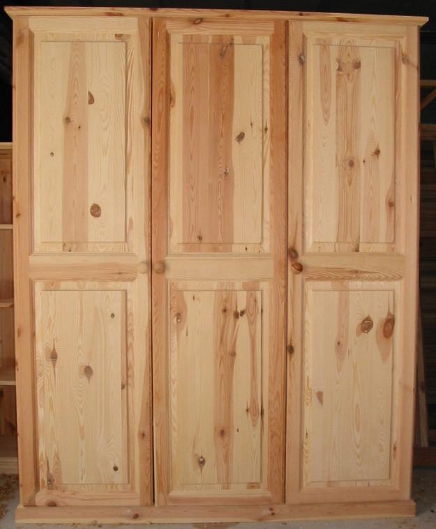 Armario 3 puertas de pino macizo
