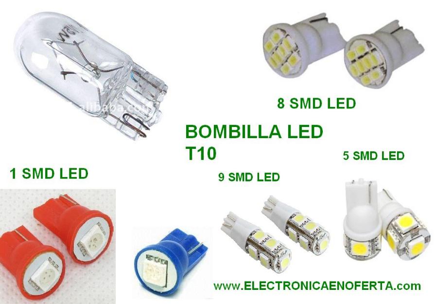 Bombillas t10 smd led posicion interior